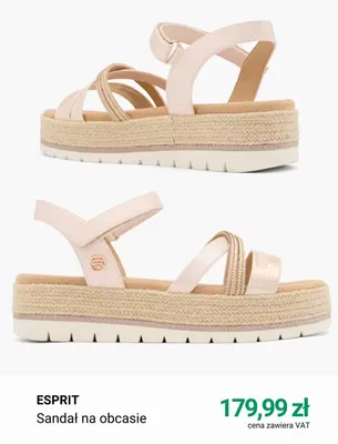 Sandał na obcasie Esprit promocja w Deichmann