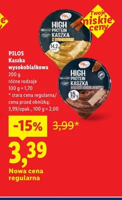 Kaszka wysokobiałkowa Pilos z cynamonem promocja w Lidl