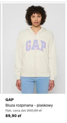Bluza rozpinana GAP piaskowy promocja w Lounge by Zalando