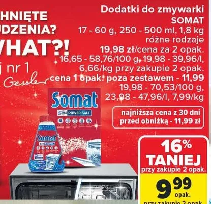 Dodatki do zmywarki różne rodzaje promocja w Carrefour