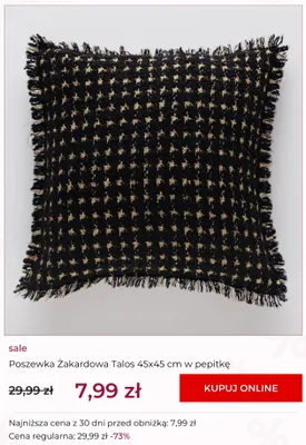 Poszewka żakardowa home&you Talos 45x45 cm w pepitkę promocja w home&you