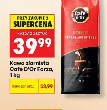 Kawa ziarnista Cafe D'Or Forza promocja w Biedronka