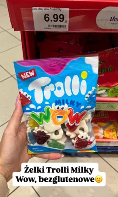 Żelki Trolli Milky Wow promocja w Dino