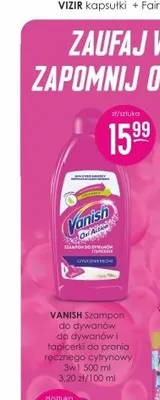 Szampon do dywanów i tapicerki Vanish promocja w Drogerie Jasmin