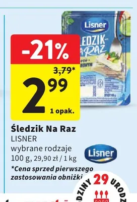Śledzik Na Raz Lisner promocja w Intermarche