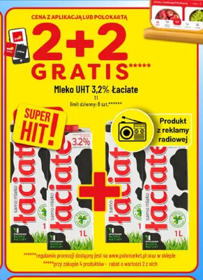 Mleko UHT Łaciate 3,2% promocja w POLOmarket