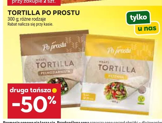 Tortilla pszenna Po prostu promocja w Stokrotka