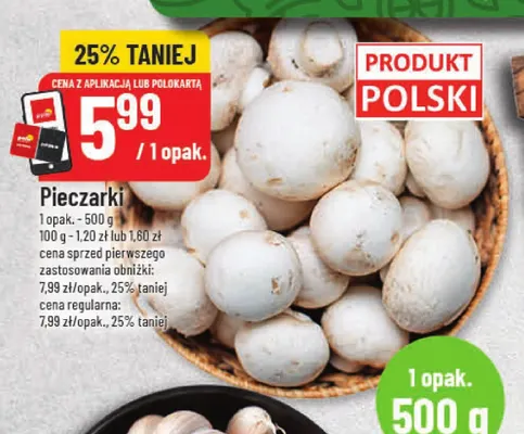 Pieczarki promocja w POLOmarket