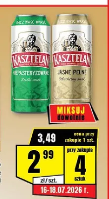 Piwo Kasztelan Jasne Pełne promocja w Premium Nasz Sklep