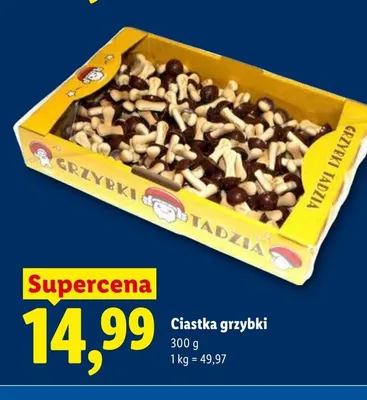 Ciastka grzybki Tadzia promocja w Lidl