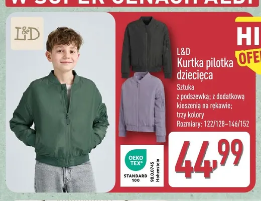 Kurtka pilotka dziecięca L & D promocja w Aldi