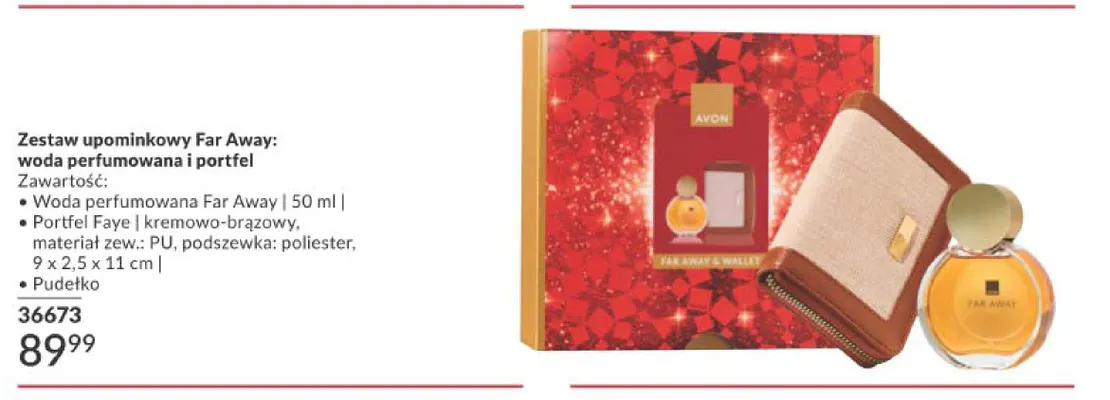 Zestaw upominkowy Avon Far Away woda perfumowana i portfel promocja w AVON