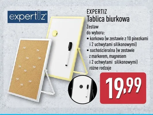 Tablica biurkowa Expertiz promocja w Aldi