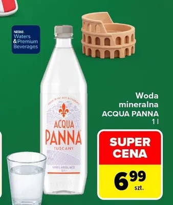 Woda mineralna Acqua Panna promocja w Carrefour