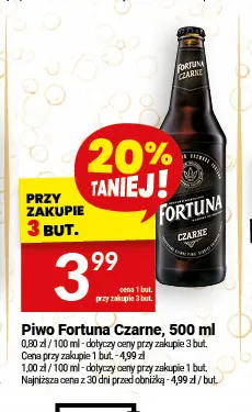 Piwo Fortuna Czarne promocja w Twój Market