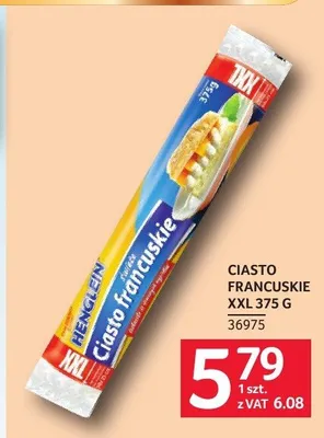 Ciasto francuskie XXL Henglein promocja w Selgros