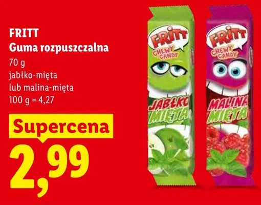 Guma rozpuszczalna FRITT promocja w Lidl