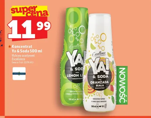 Koncentrat Ya & Soda oranżada biała Excellence promocja w TOPAZ