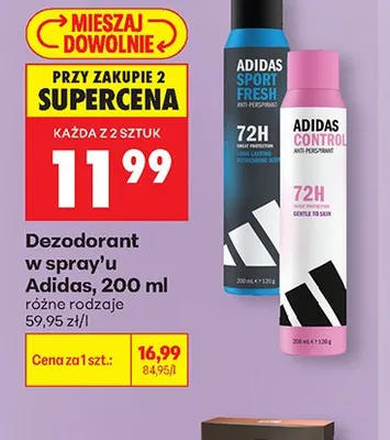 Dezodorant w spray'u Adidas promocja w Biedronka
