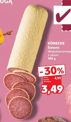 Salami długodojrzewające z serem Könecke promocja w Kaufland