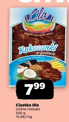 Ciastka kokosanki w czekoladzie promocja w Netto