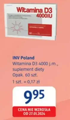 Witamina D3 4000 j.m., suplement diety promocja w Drogerie DM