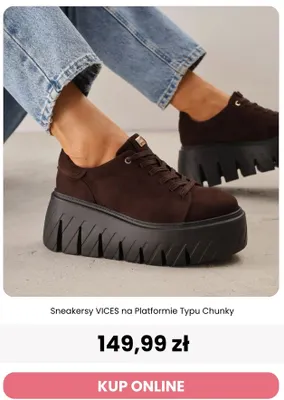 Sneakersy Vices na platformie typu chunky promocja w Renee