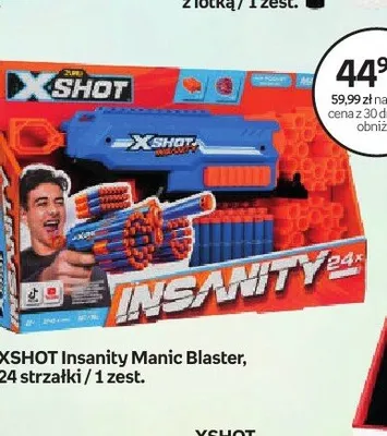 Wyrzutnia Insanity Manic Blaster 24 strzałki XSHOT promocja w Empik