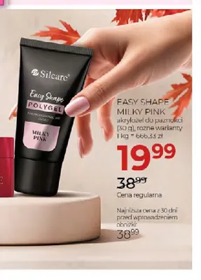 Akrylożel do paznokci Easy Shape Milky Pink Silcare promocja w Drogerie Jawa
