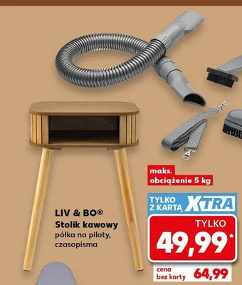 Stolik kawowy LIV & BO półka na piloty, czasopisma maks. obciążenie 5kg promocja w Kaufland
