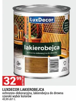 Lakierobejca LuxDecor ochronno-dekoracyjna do drewna promocja w Merkury Market