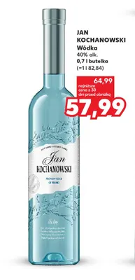 Wódka Jan Kochanowski 40% promocja w Kaufland