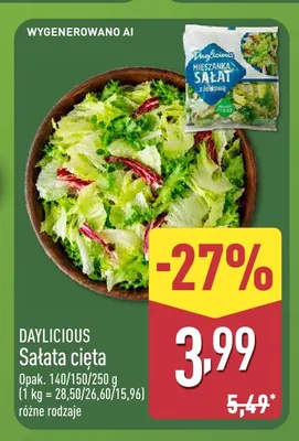 Sałata cięta Daylicious promocja w Aldi