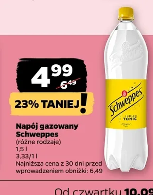 Napój gazowany Schweppes promocja w Netto