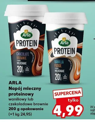 Napój mleczny proteinowy czekoladowe brownie Arla Protein promocja w Kaufland