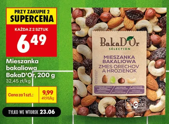Mieszanka bakaliowa BakaD'Or promocja w Biedronka