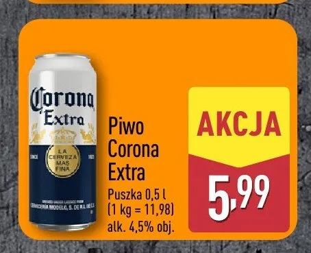 Piwo Corona Extra promocja w Aldi