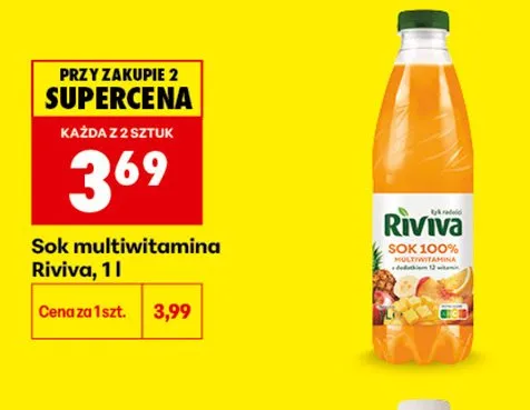 Sok multiwitamina Riviva promocja w Biedronka