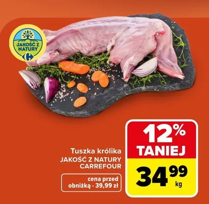 Tuszka królika promocja w Carrefour Market