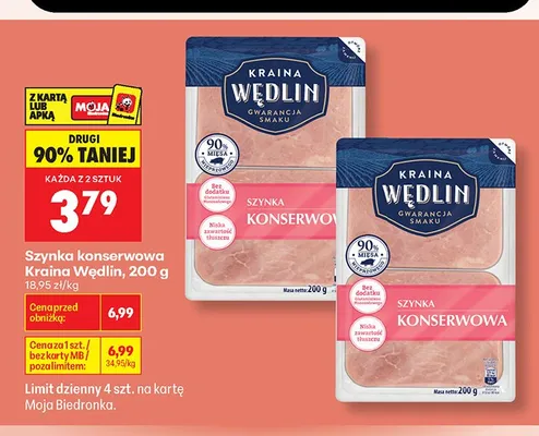 Szynka konserwowa Kraina Wędlin promocja w Biedronka