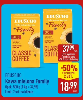 Kawa mielona Family Eduscho promocja w Aldi