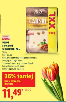 Ser Carski w plastrach, XXL promocja w Lidl