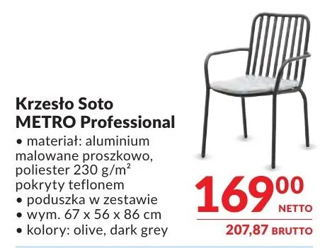 Krzesło Soto METRO Professional promocja w Makro