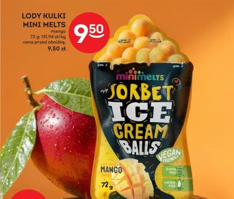 Lody kulki Mini Melts mango promocja w Żabka
