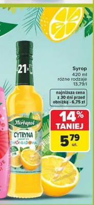 Syrop Herbapol Cytryna Lemoniada promocja w Carrefour Market