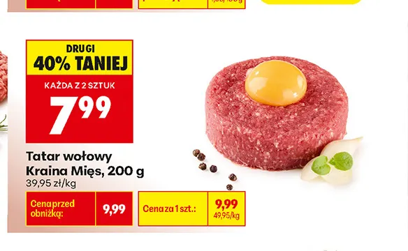 Tatar wołowy Kraina Mięs promocja w Biedronka