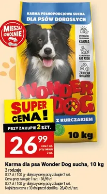 Karma dla psa Wonder Dog sucha 10kg promocja w Twój Market