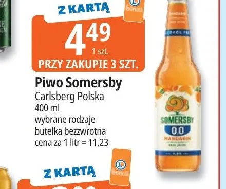 Piwo Somersby promocja w Leclerc
