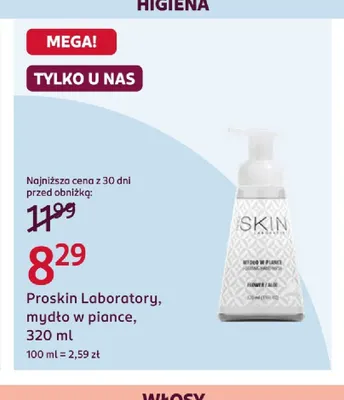 Mydło w piance Proskin Laboratory promocja w Rossmann