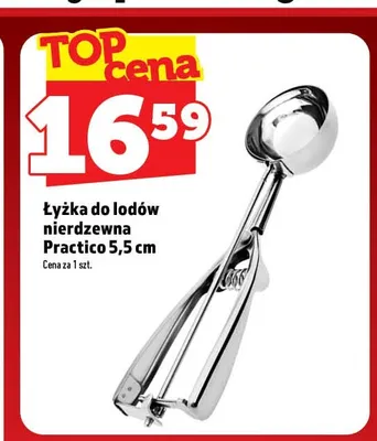 Łyżka do lodów nierdzewna Practico 5,5 cm promocja w TOPAZ